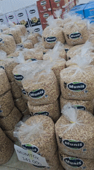 Pistachio warehouse displays branded Munis products in Uzbekistan