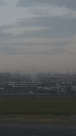 Aircraft spotted on tarmac at Armenia's Zvartnots Airport