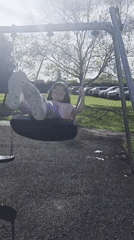 Swinging in an East Staffordshire park on a sunny morning
