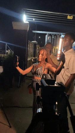 Nighttime video production filmed in Ikorodu, Nigeria