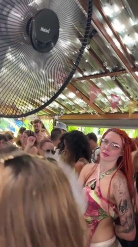 Daytime party with DJ draws crowd in Rawai Thailand