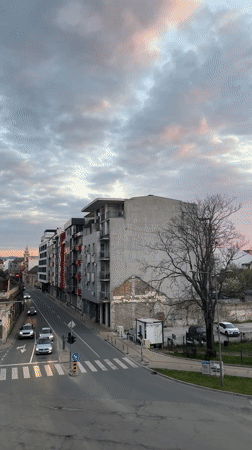 Dusk photography session captured in Novi Sad neighborhood