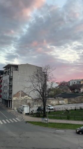Dusk photography session captured in Novi Sad neighborhood