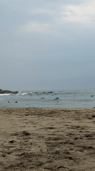 Cloudy evening captured at Brisas de Zicatela beach, Mexico