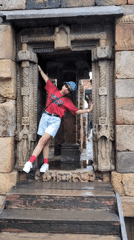 Rainy morning at Qutub Minar complex, Delhi