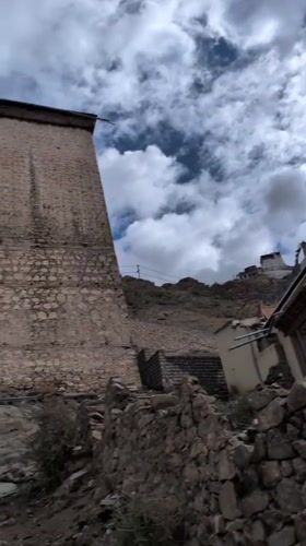 Exploring Leh's old city, palace, and monastery on a cloudy morning
