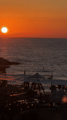 Tel Aviv sunset from the promenade to the sea