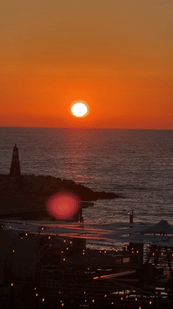 Tel Aviv sunset from the promenade to the sea