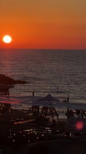 Tel Aviv sunset from the promenade to the sea