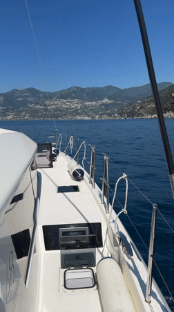 Sailing excursion documented off Maiori coast in clear conditions