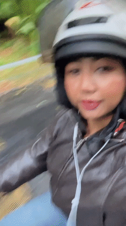 Evening motorcycle journey documented through North Kuta streets