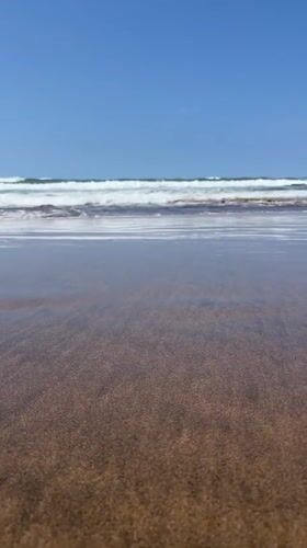 Sunny beach scene captured in Casablanca, Morocco