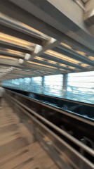 Moving through Ben Gurion Airport on a busy afternoon