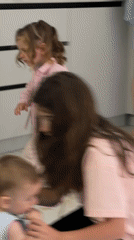 Family moments captured during evening activities in Russian home