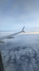 Passenger captures aerial cloudscape views from Ryanair flight window