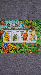 Tropical wildlife postage stamps documented in Pleven, Bulgaria