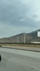 Evening road trip through Cabazon captures desert winds turbines