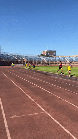 Track and field training session at Arica stadium