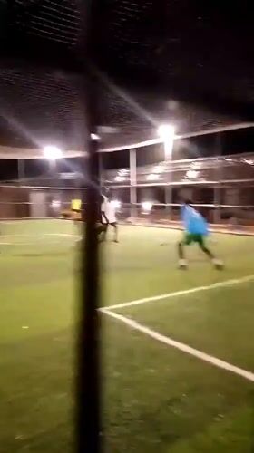 Nighttime soccer match and trash fire documented in Akwanga