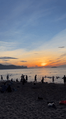 Golden hour fading to dusk on Nha Trang's beachfront