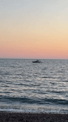 Sunset boat sighting off Šušanj coast, Montenegro
