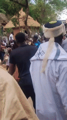 Community gathering with traditional dancing in Jos, Nigeria