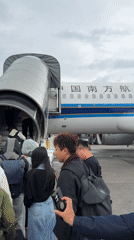 China Southern Airlines departure operations captured at Kathmandu airport