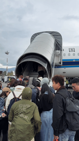 China Southern Airlines departure operations captured at Kathmandu airport
