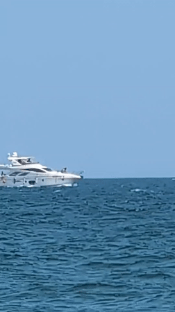Yacht and beach scenes on a summer morning in Constanța