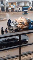 Heavy rains flood streets in Bukuru, Nigeria