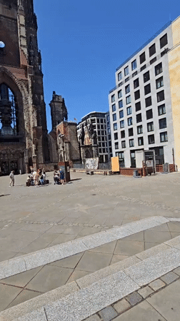 Morning around Hamburg's St. Nikolai ruins, Speicherstadt, and HafenCity