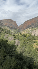 Dramatic gorge landscape captured on video in Ardales, Spain