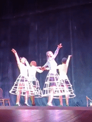Live Nairobi stage show blends guitar performance with crinoline-skirted dance