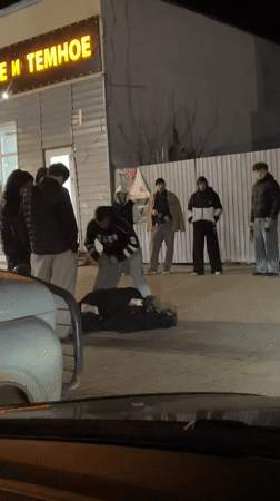 Nighttime altercation among young men recorded in Kizner, Russia