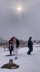 Heavy snowfall documented in Kanozai, Pakistan orchards