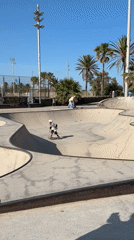 Skatepark, beach, and promenade life along Barcelona's waterfront