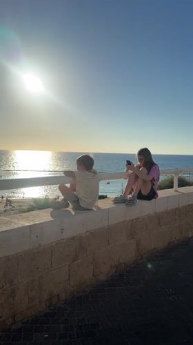 Afternoon scenes along the Bat Yam waterfront