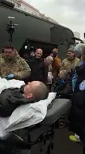 Medical transfer operation conducted in Chernihiv with military assistance