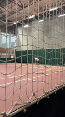 Evening recreation and spring blooms captured at Saint Petersburg sports facility