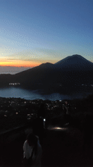 Dawn vista captured over Lake Batur from Kintamani
