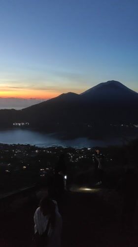 Dawn vista captured over Lake Batur from Kintamani