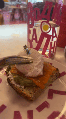Breakfast documentation shows avocado toast with poached egg in Moscow
