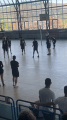 Volleyball match held in Veliko Tarnovo gymnasium