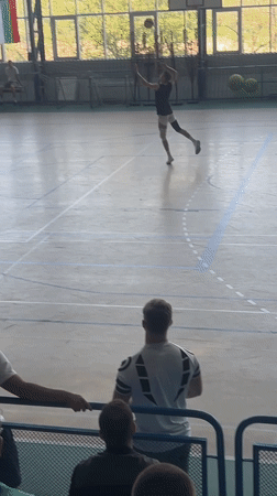 Volleyball match held in Veliko Tarnovo gymnasium