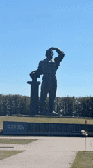 Mini Cooper club gathers at Belarus war memorial site
