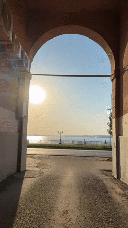 Quiet afternoon documented in Votkinsk with dog, riverside views