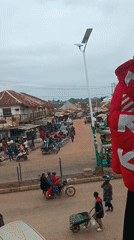 Street market activity documented in Bukuru, Nigeria