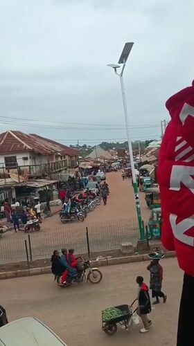 Street market activity documented in Bukuru, Nigeria