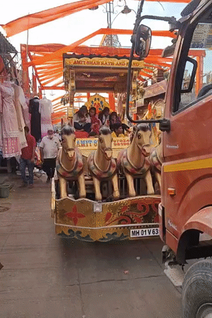 Decorated 'Amit Shah Rath and Band' vehicle spotted in Mumbai