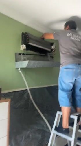 AC Technician Services Units During Morning Hours in Fethiye